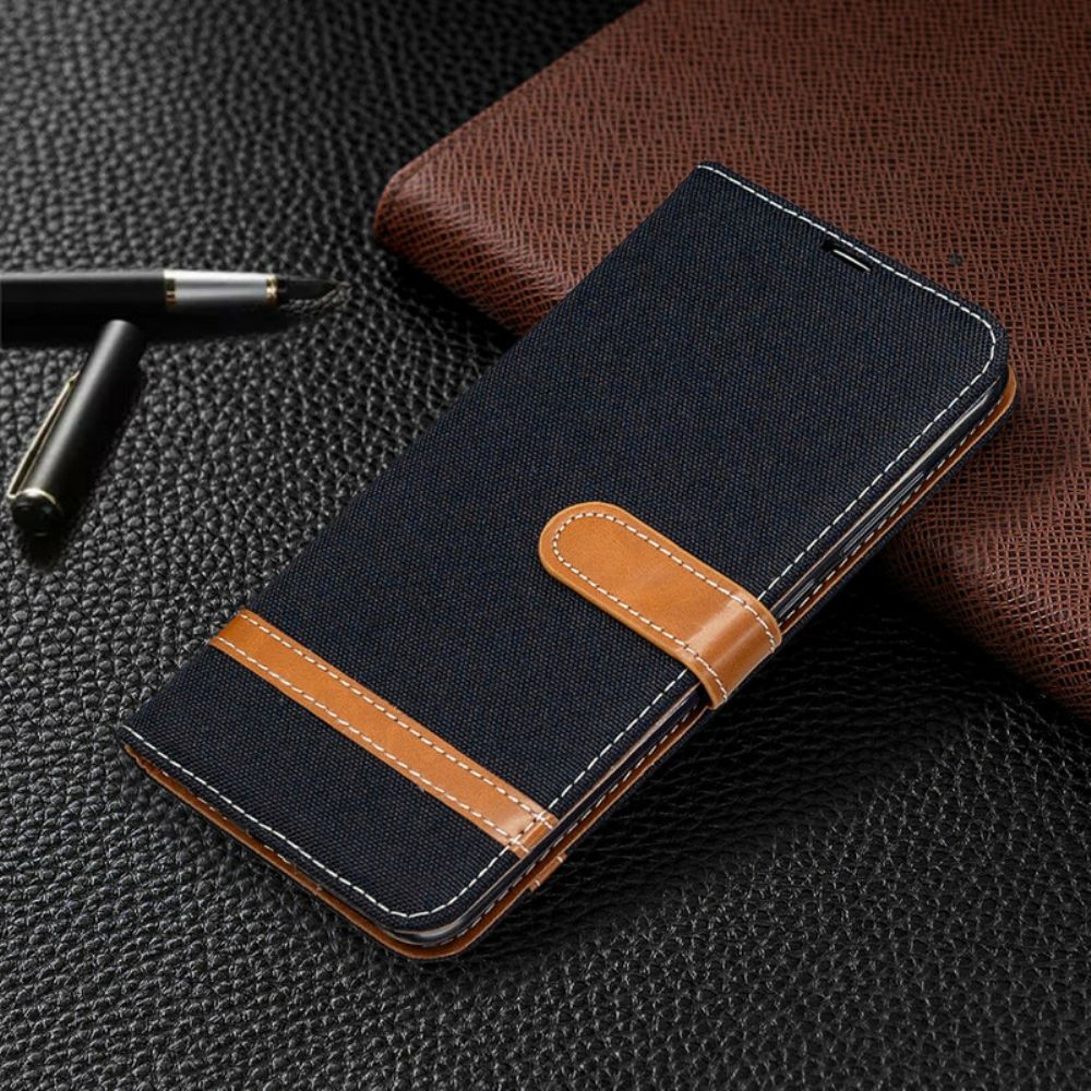 Folio-hoesje voor Xiaomi Redmi Note 9 Stof En Leereffect