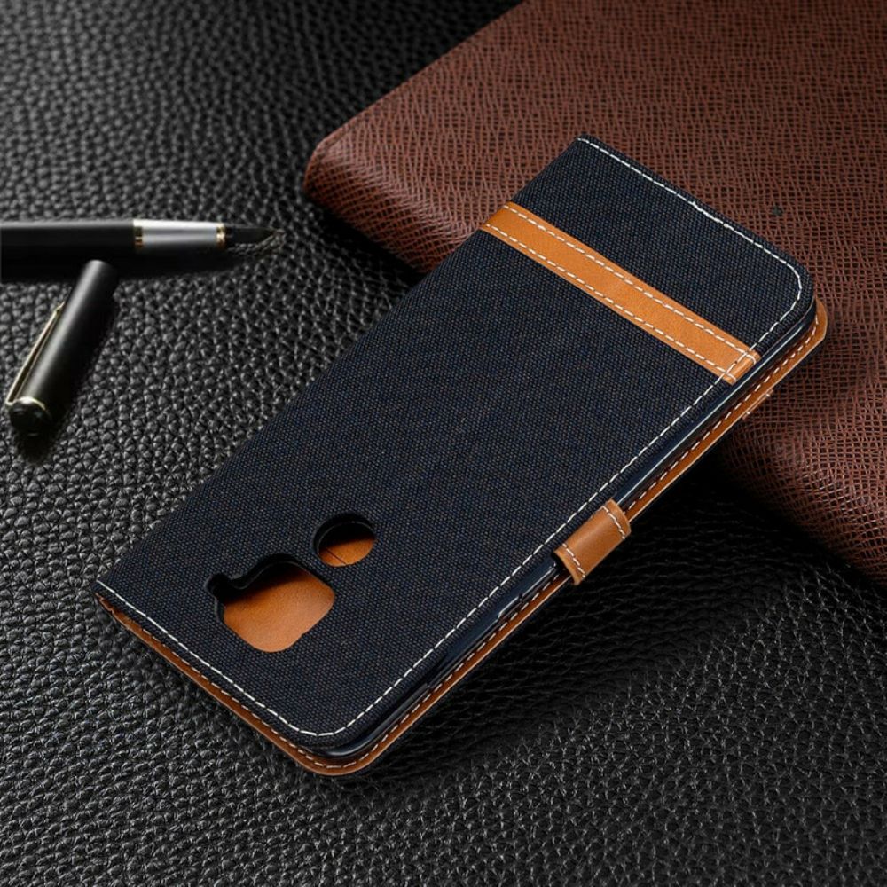 Folio-hoesje voor Xiaomi Redmi Note 9 Stof En Leereffect