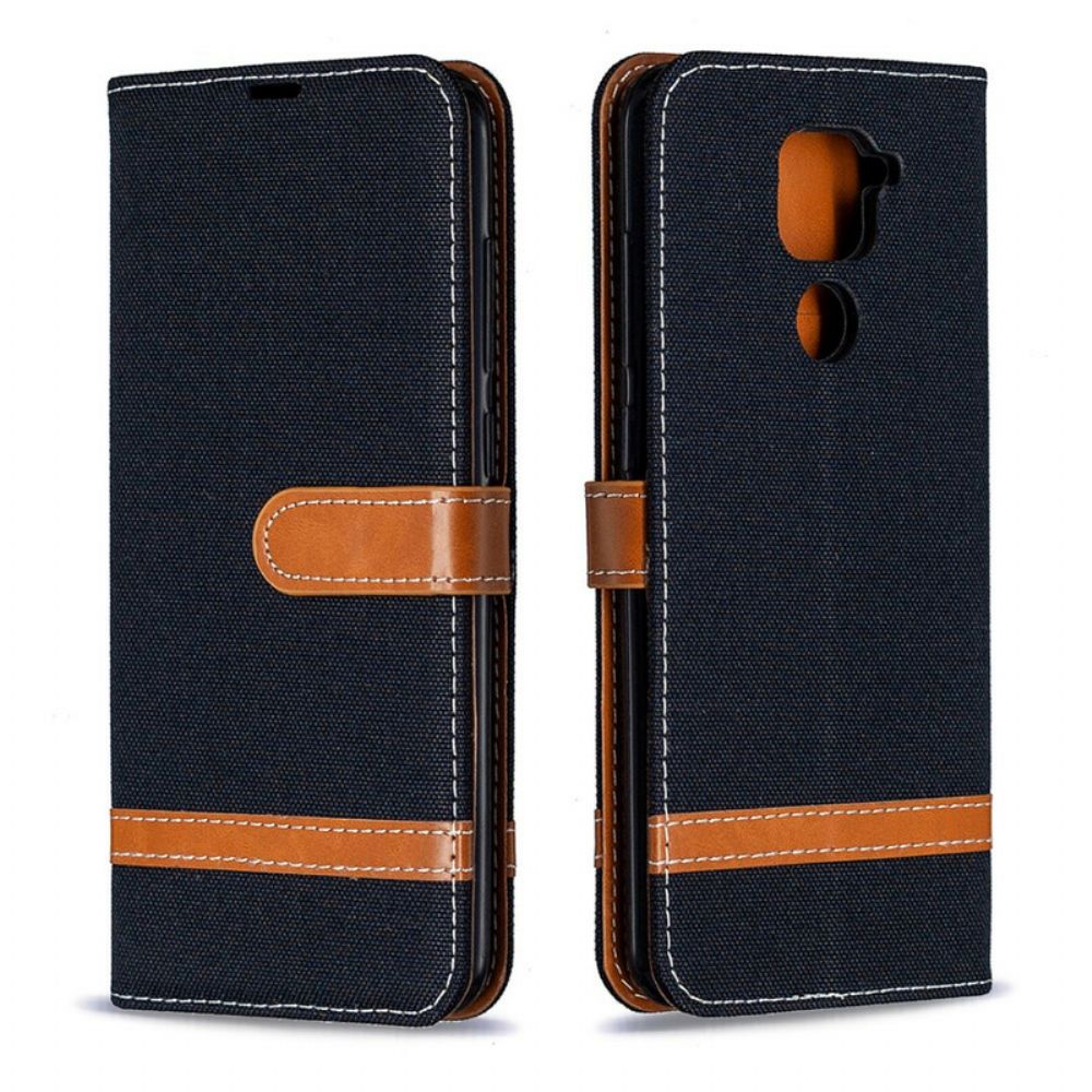 Folio-hoesje voor Xiaomi Redmi Note 9 Stof En Leereffect