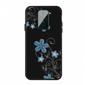 Hoesje voor Xiaomi Redmi Note 9 Blauwe Bloemen