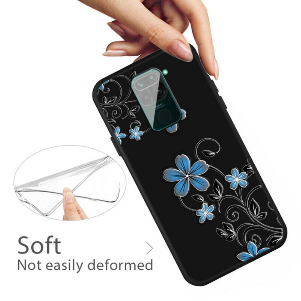 Hoesje voor Xiaomi Redmi Note 9 Blauwe Bloemen