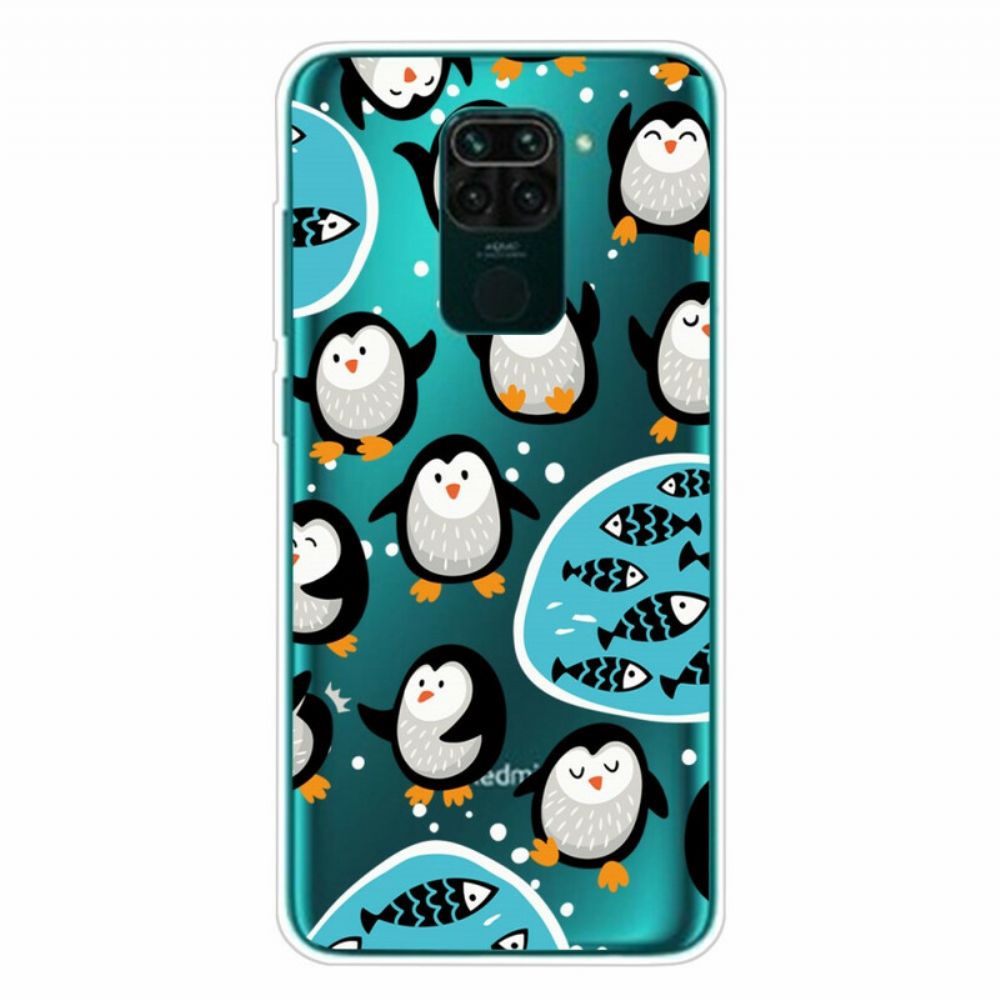 Hoesje voor Xiaomi Redmi Note 9 Pinguïns En Vissen