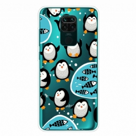 Hoesje voor Xiaomi Redmi Note 9 Pinguïns En Vissen