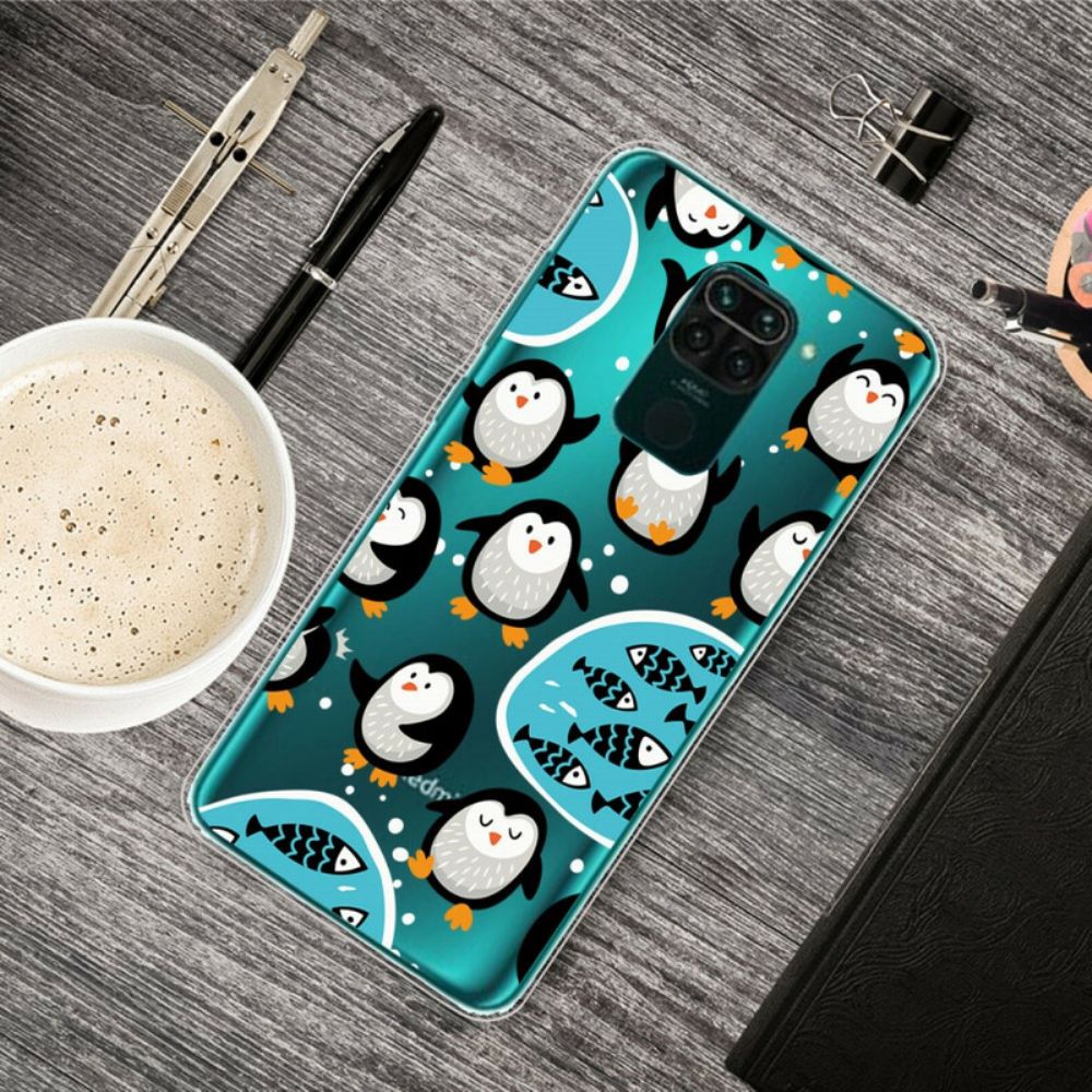 Hoesje voor Xiaomi Redmi Note 9 Pinguïns En Vissen