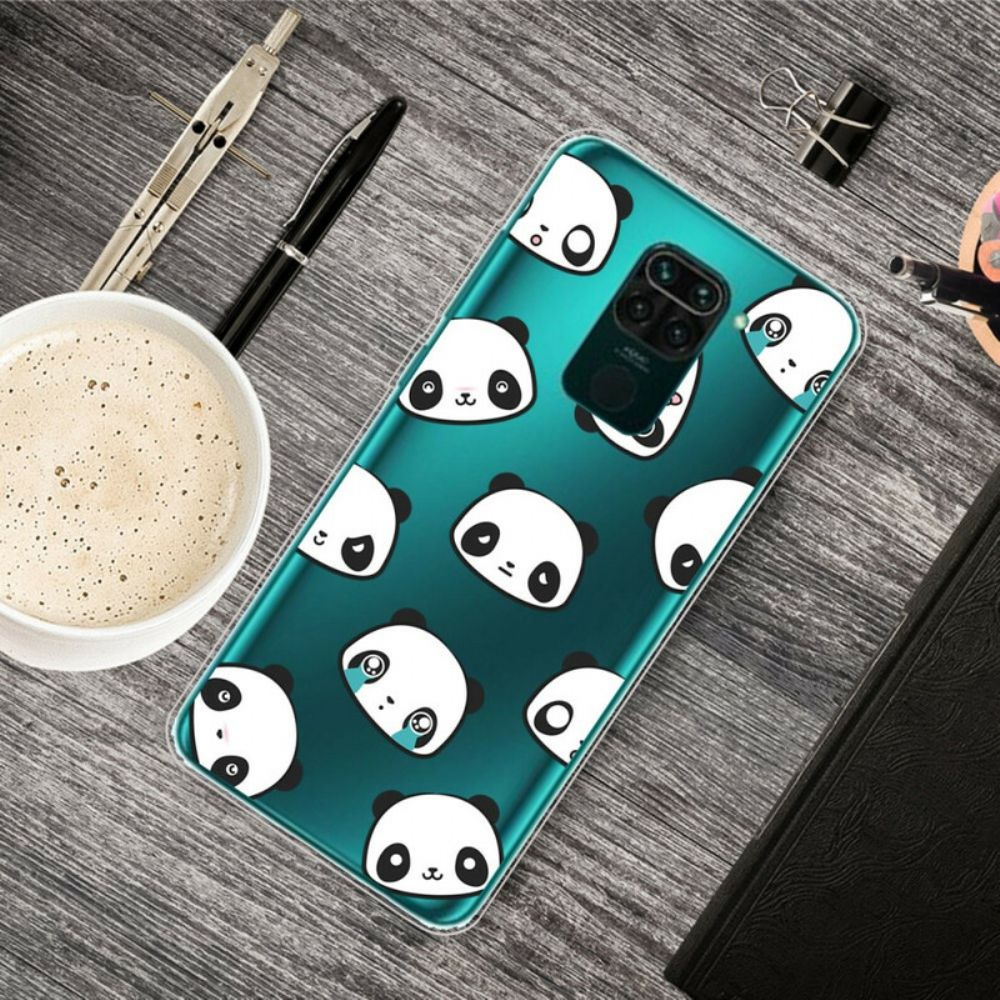 Hoesje voor Xiaomi Redmi Note 9 Sentimentele Panda's