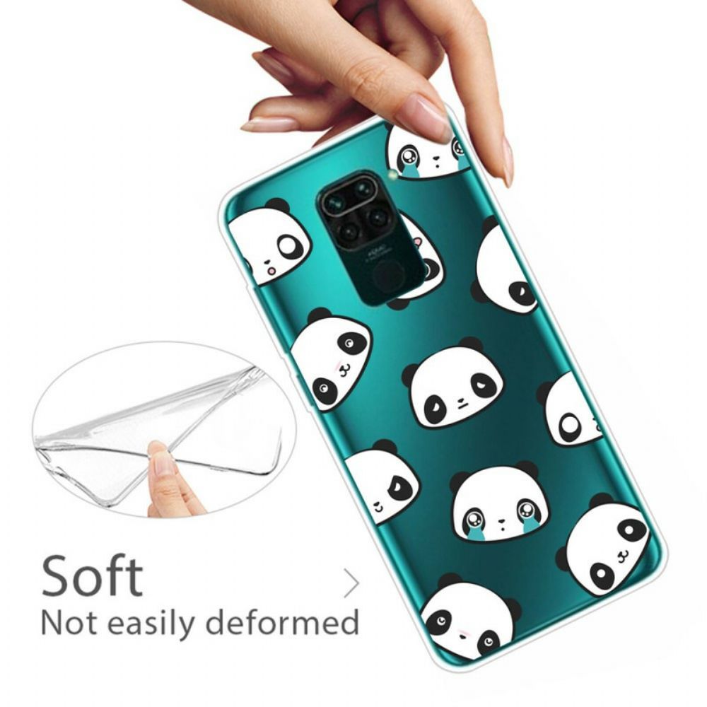 Hoesje voor Xiaomi Redmi Note 9 Sentimentele Panda's