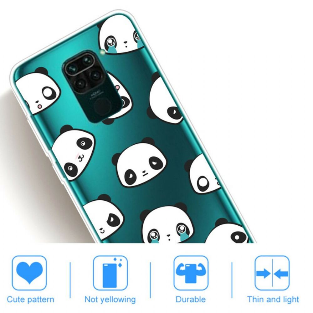 Hoesje voor Xiaomi Redmi Note 9 Sentimentele Panda's