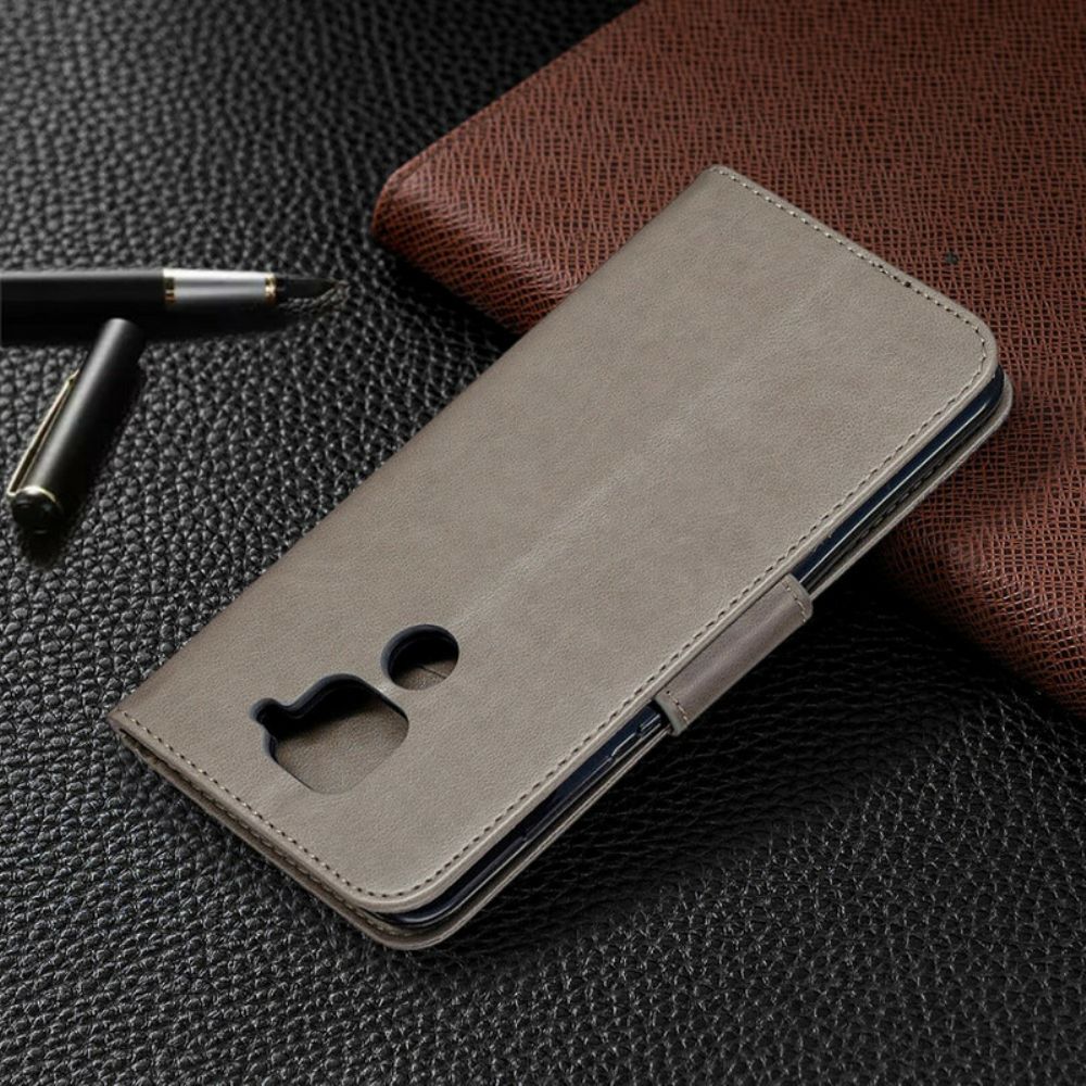 Leren Hoesje voor Xiaomi Redmi Note 9 Folio-hoesje Vlinders En Schuine Klep