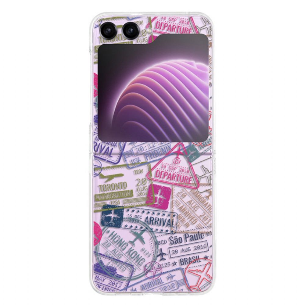 Case Hoesje Samsung Galaxy Z Flip 5 Telefoonhoesje Transparant Reizen