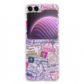 Case Hoesje Samsung Galaxy Z Flip 5 Telefoonhoesje Transparant Reizen