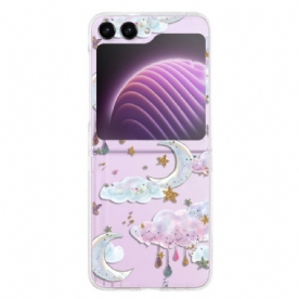 Cover Hoesje Samsung Galaxy Z Flip 5 Telefoonhoesje Transparante Hemel