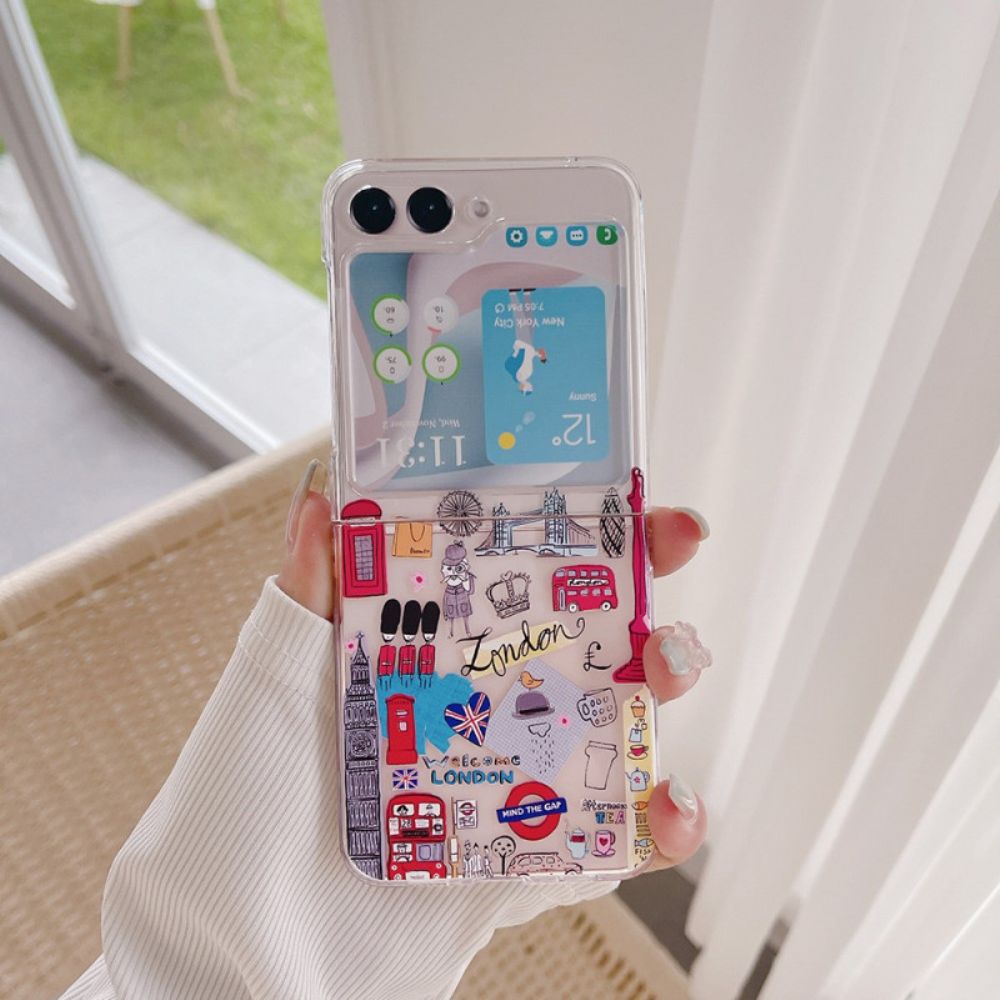 Hoesje Samsung Galaxy Z Flip 5 Transparant Londen