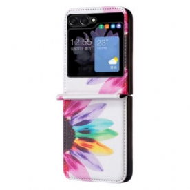 Hoesje Samsung Galaxy Z Flip 5 Waterverfbloem