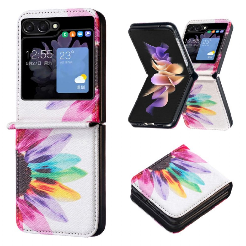 Hoesje Samsung Galaxy Z Flip 5 Waterverfbloem