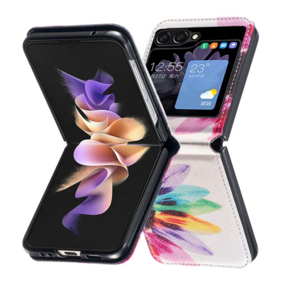 Hoesje Samsung Galaxy Z Flip 5 Waterverfbloem