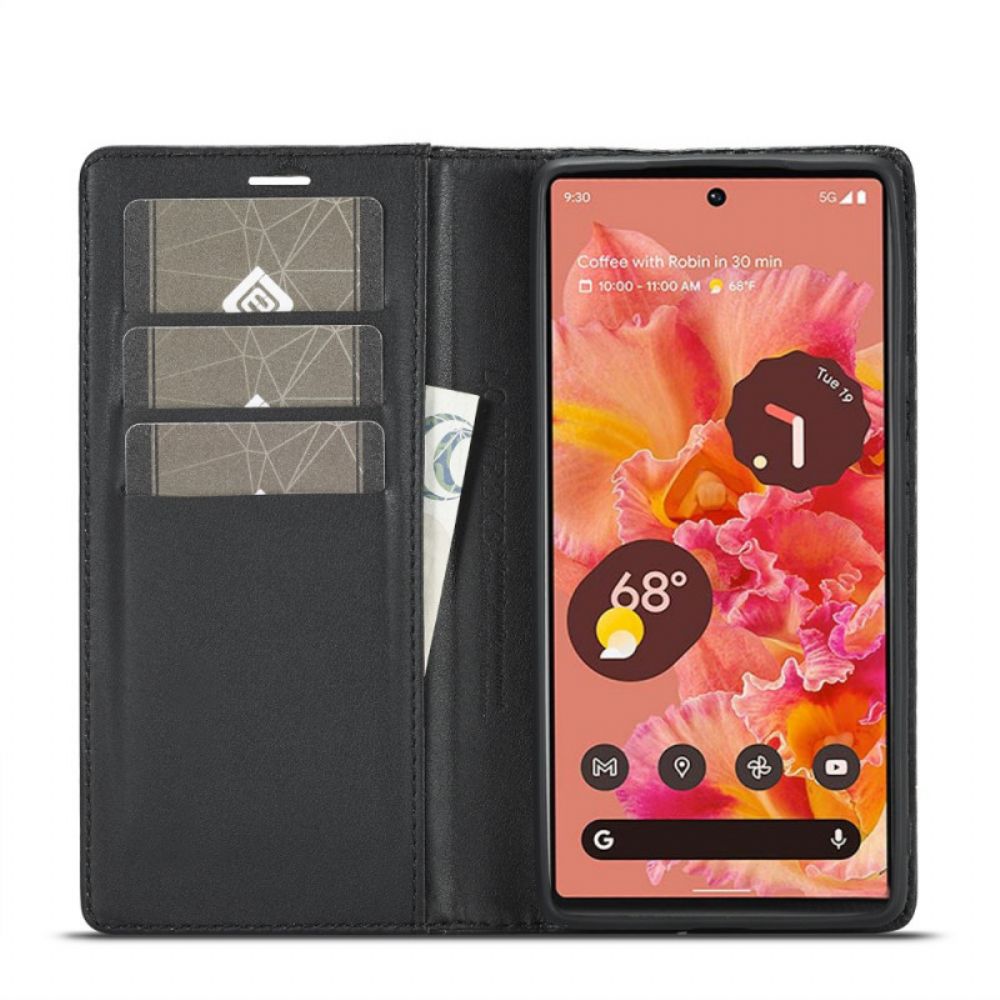 Bescherming Hoesje voor Google Pixel 6 Pro Folio-hoesje Koolstofvezel Lc.imeeke