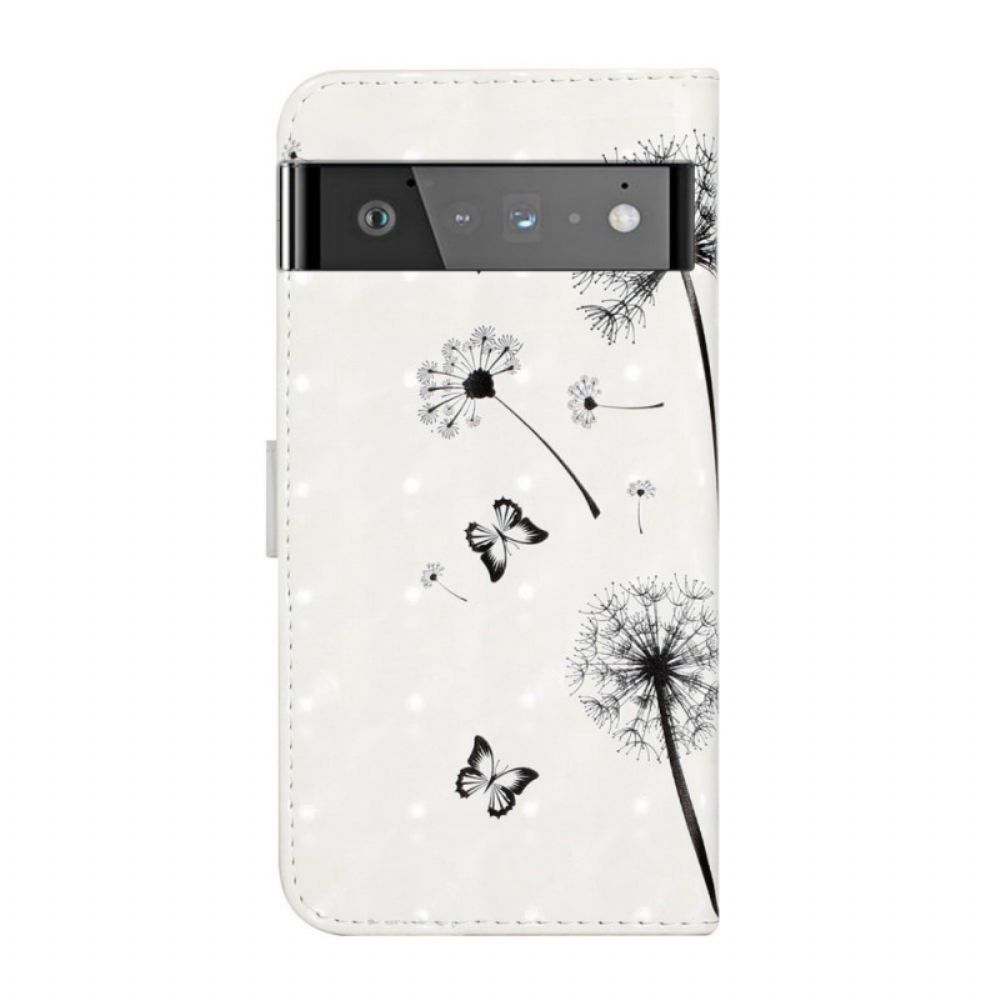 Flip Case voor Google Pixel 6 Pro Baby Liefde Paardebloem