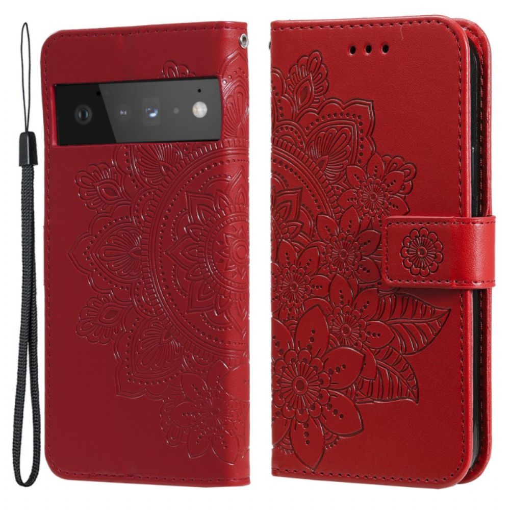 Folio-hoesje voor Google Pixel 6 Pro Bloemenmandala