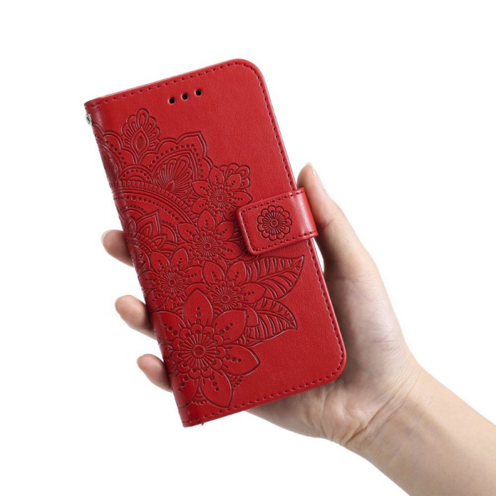 Folio-hoesje voor Google Pixel 6 Pro Bloemenmandala