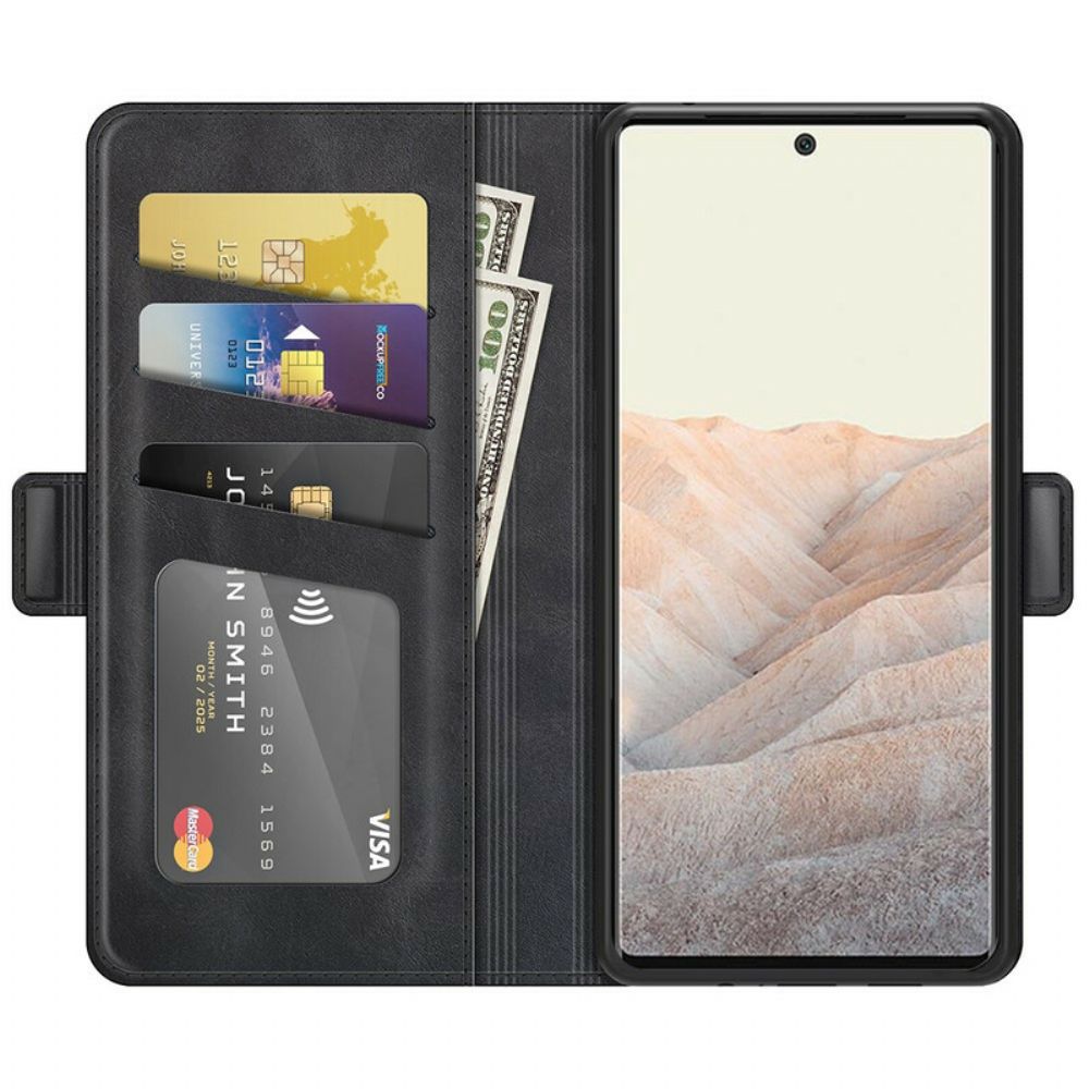 Folio-hoesje voor Google Pixel 6 Pro Flip Case Klassieke Dubbele Klep