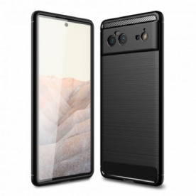 Hoesje voor Google Pixel 6 Pro Geborstelde Koolstofvezel