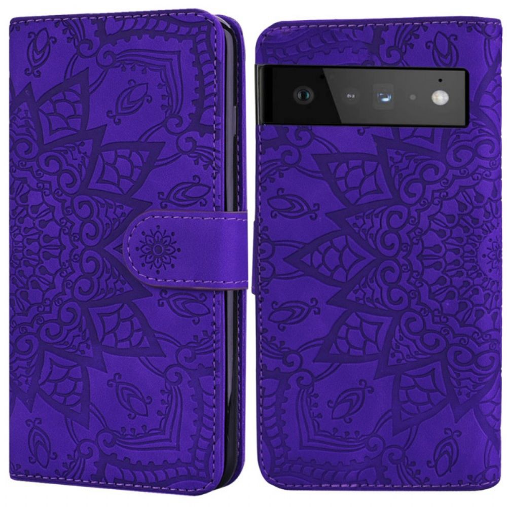 Leren Hoesje voor Google Pixel 6 Pro Barokke Mandala