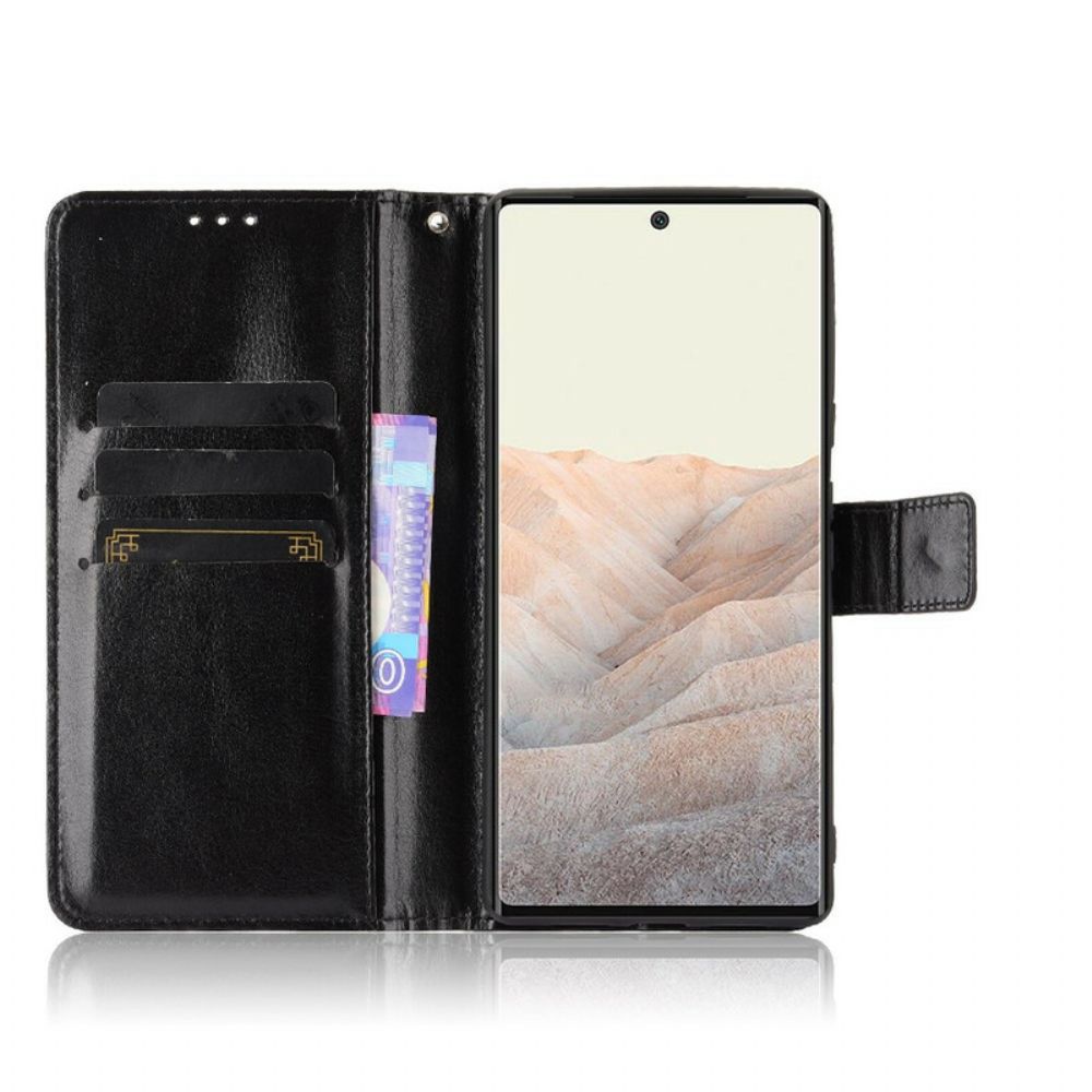 Leren Hoesje voor Google Pixel 6 Pro Flitsachtig Kunstleer