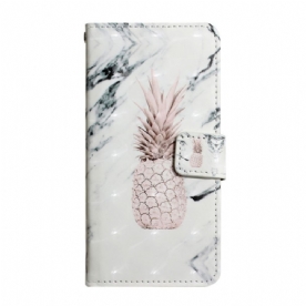 Leren Hoesje voor Google Pixel 6 Pro Lichtvlek Ananas