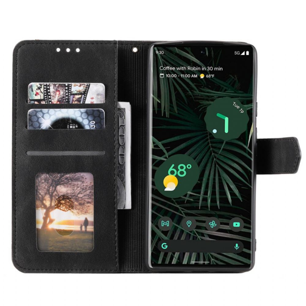 Leren Hoesje voor Google Pixel 6 Pro Skin-touch-naden