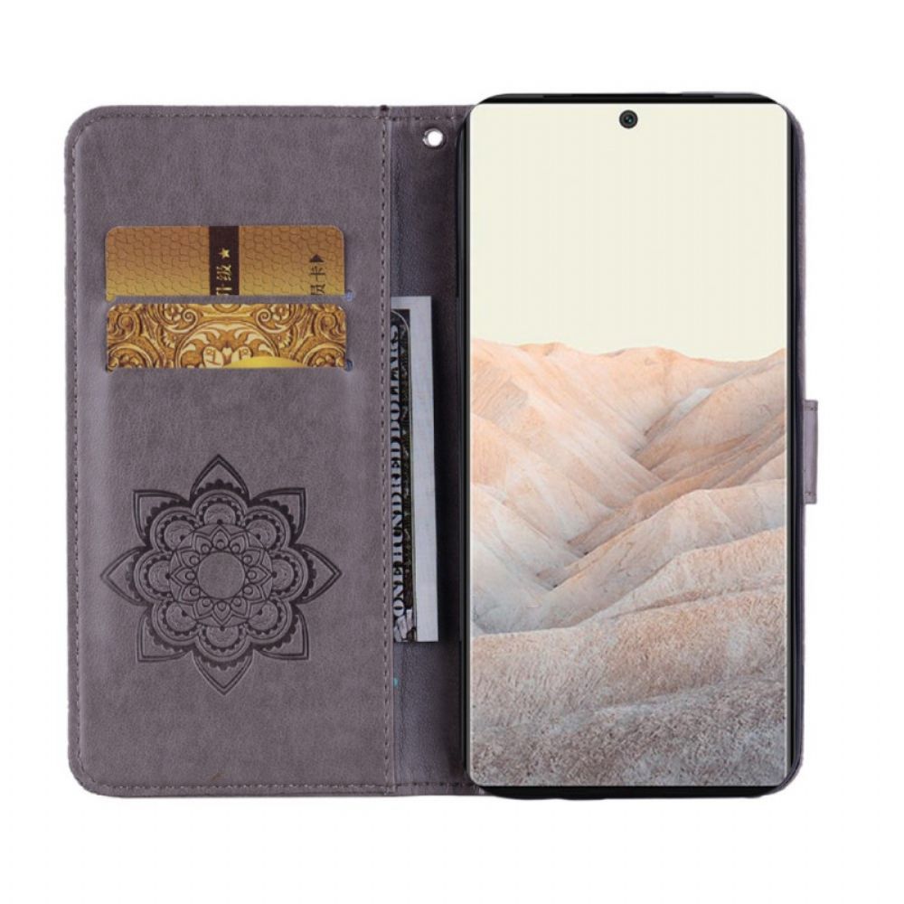 Leren Hoesje voor Google Pixel 6 Pro Uil Mandala En Charm