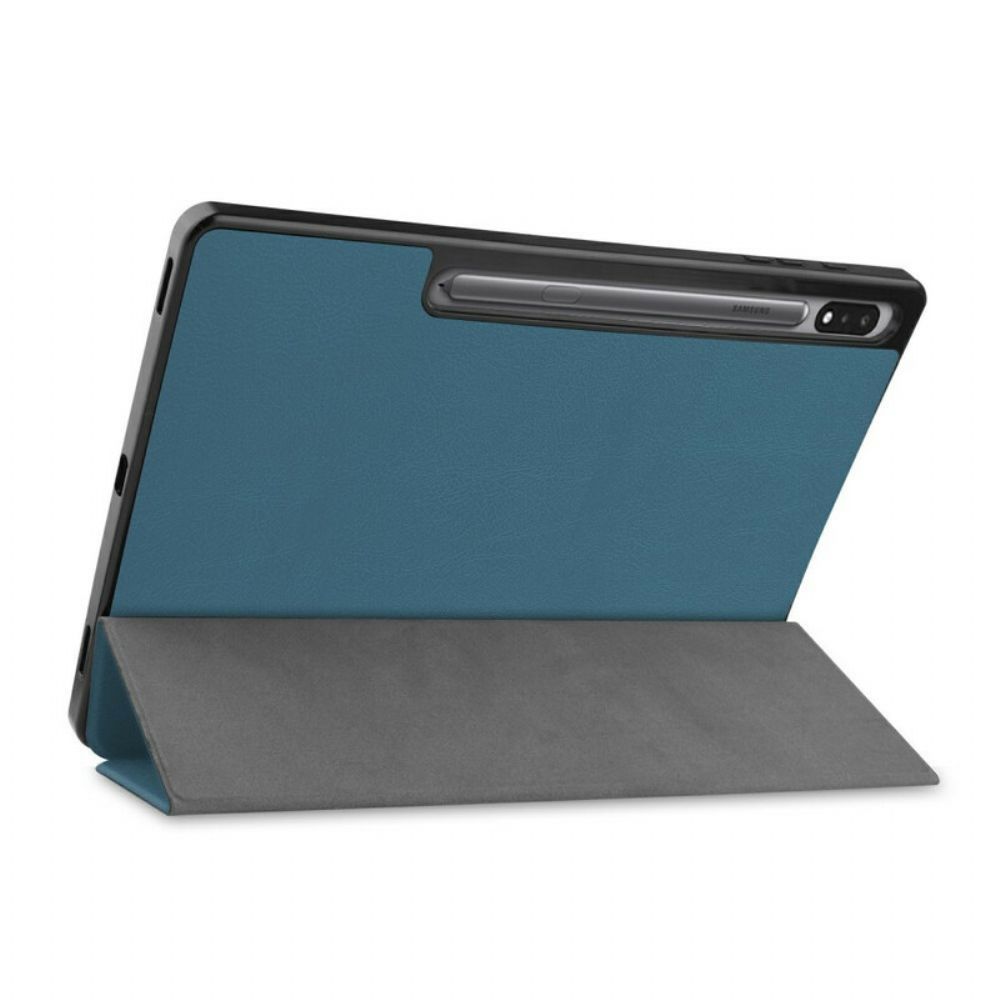 Bescherming Hoesje voor Samsung Galaxy Tab S7 Plus / Tab S8 Plus Driebladige Stylushouder