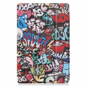 Bescherming Hoesje voor Samsung Galaxy Tab S7 Plus / Tab S8 Plus Graffiti Potlood Houder