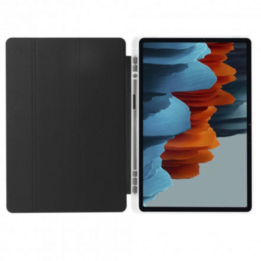 Bescherming Hoesje voor Samsung Galaxy Tab S7 Plus / Tab S8 Plus Silicone En Kunstleer