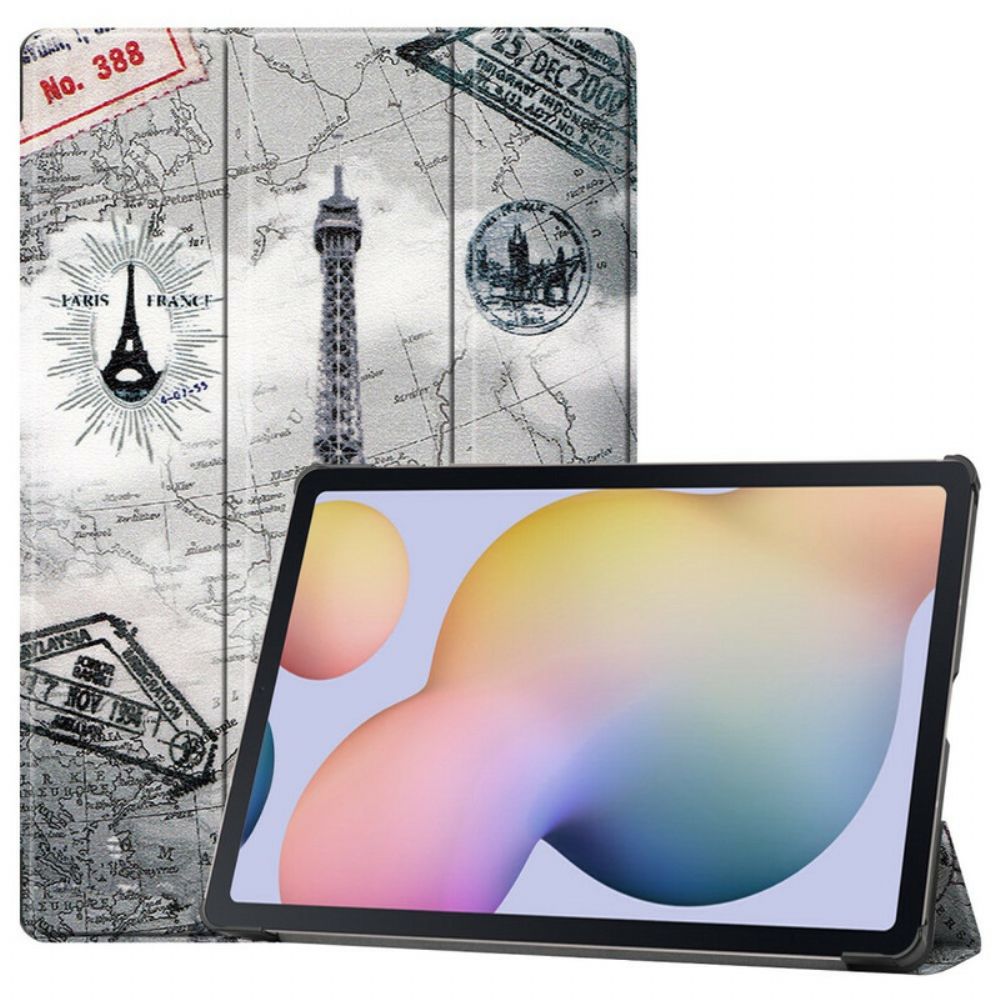 Bescherming Hoesje voor Samsung Galaxy Tab S7 Plus / Tab S8 Plus Versterkte Eiffeltoren