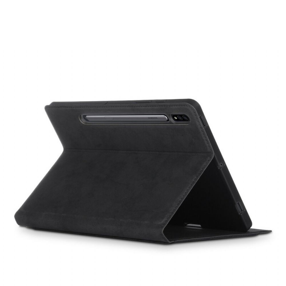 Case voor Samsung Galaxy Tab S7 Plus / Tab S8 Plus Zakelijk Leereffect