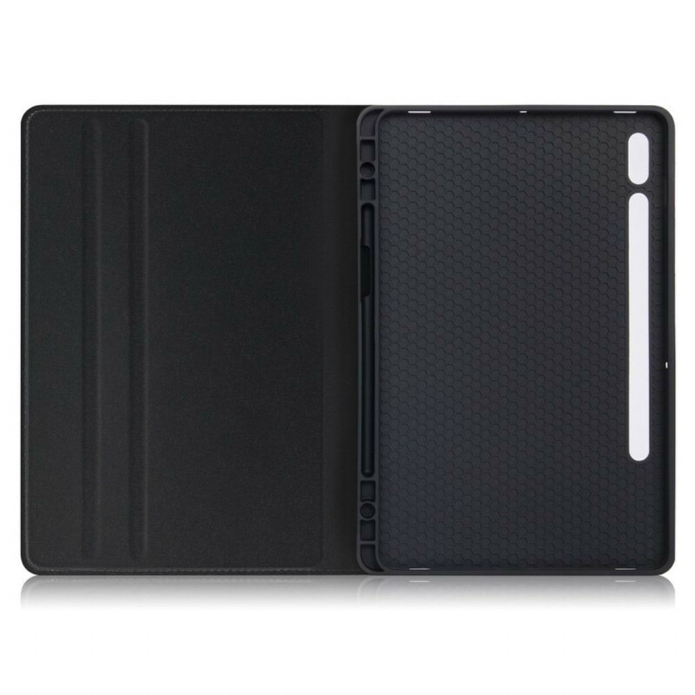 Case voor Samsung Galaxy Tab S7 Plus / Tab S8 Plus Zakelijk Leereffect