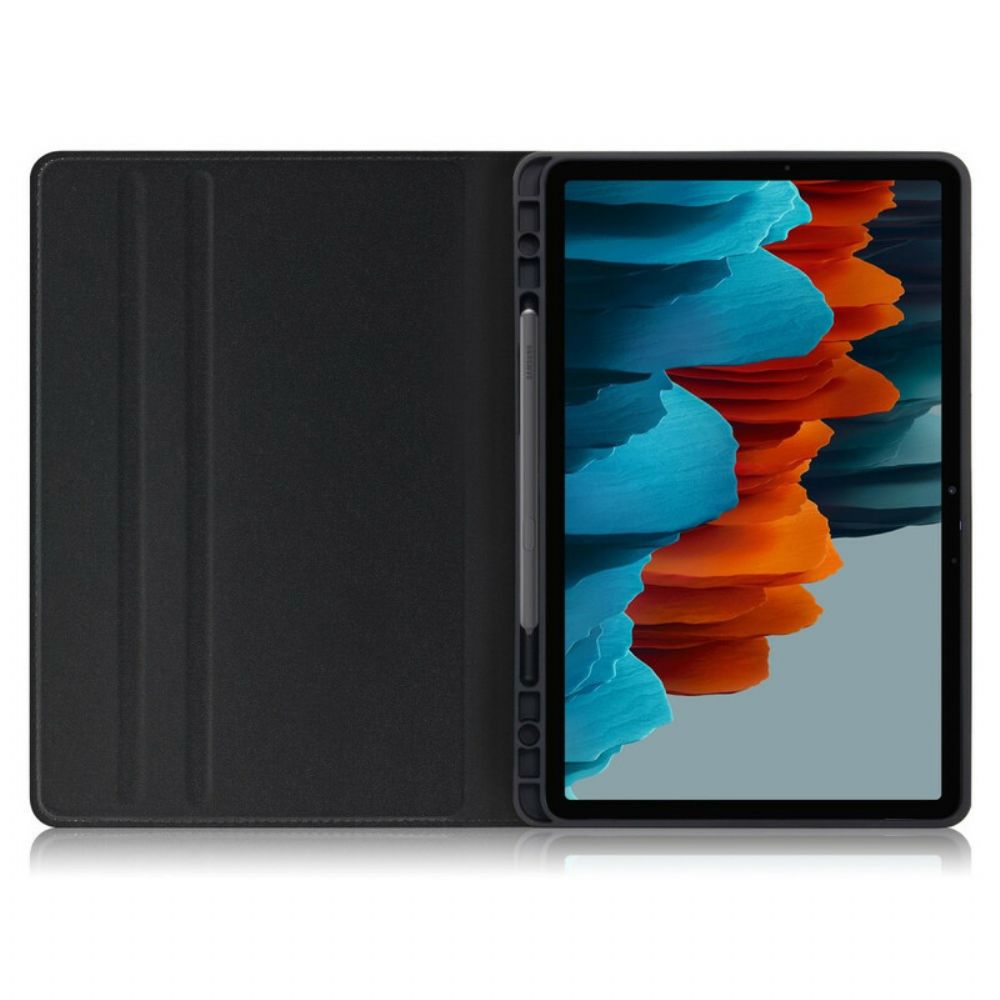 Case voor Samsung Galaxy Tab S7 Plus / Tab S8 Plus Zakelijk Leereffect