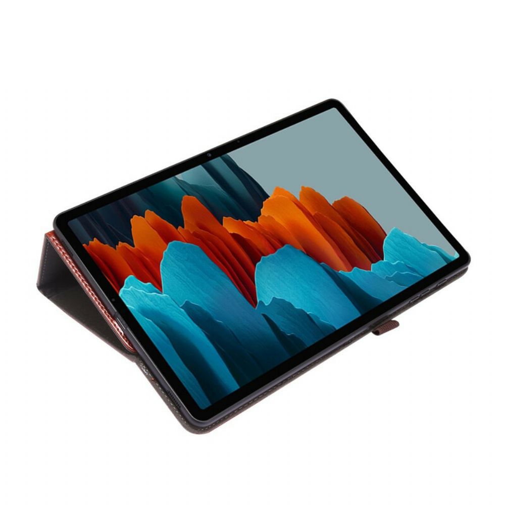 Cover voor Samsung Galaxy Tab S7 Plus / Tab S8 Plus 2 Kunstleer Luiken