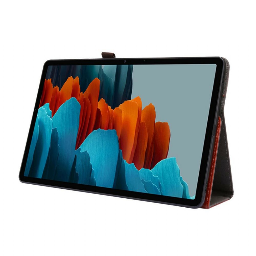 Cover voor Samsung Galaxy Tab S7 Plus / Tab S8 Plus 2 Kunstleer Luiken