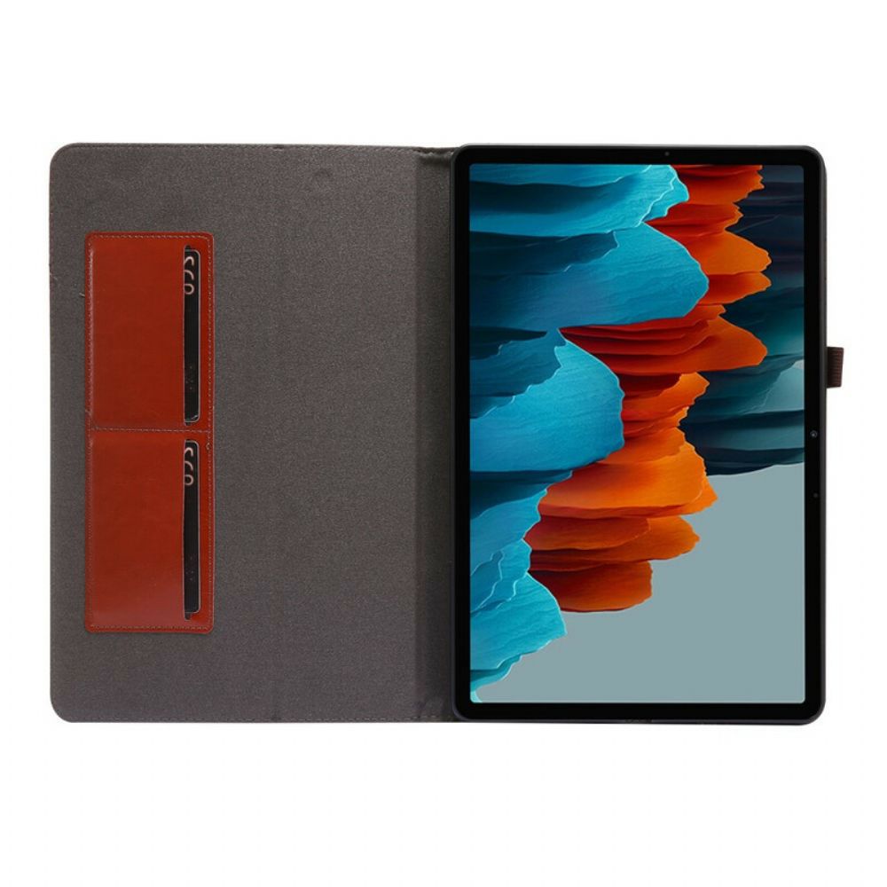 Cover voor Samsung Galaxy Tab S7 Plus / Tab S8 Plus 2 Kunstleer Luiken