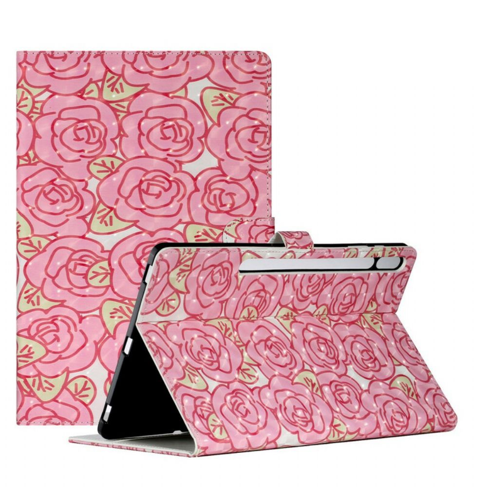 Folio-hoesje voor Samsung Galaxy Tab S7 Plus / Tab S8 Plus Bloemen