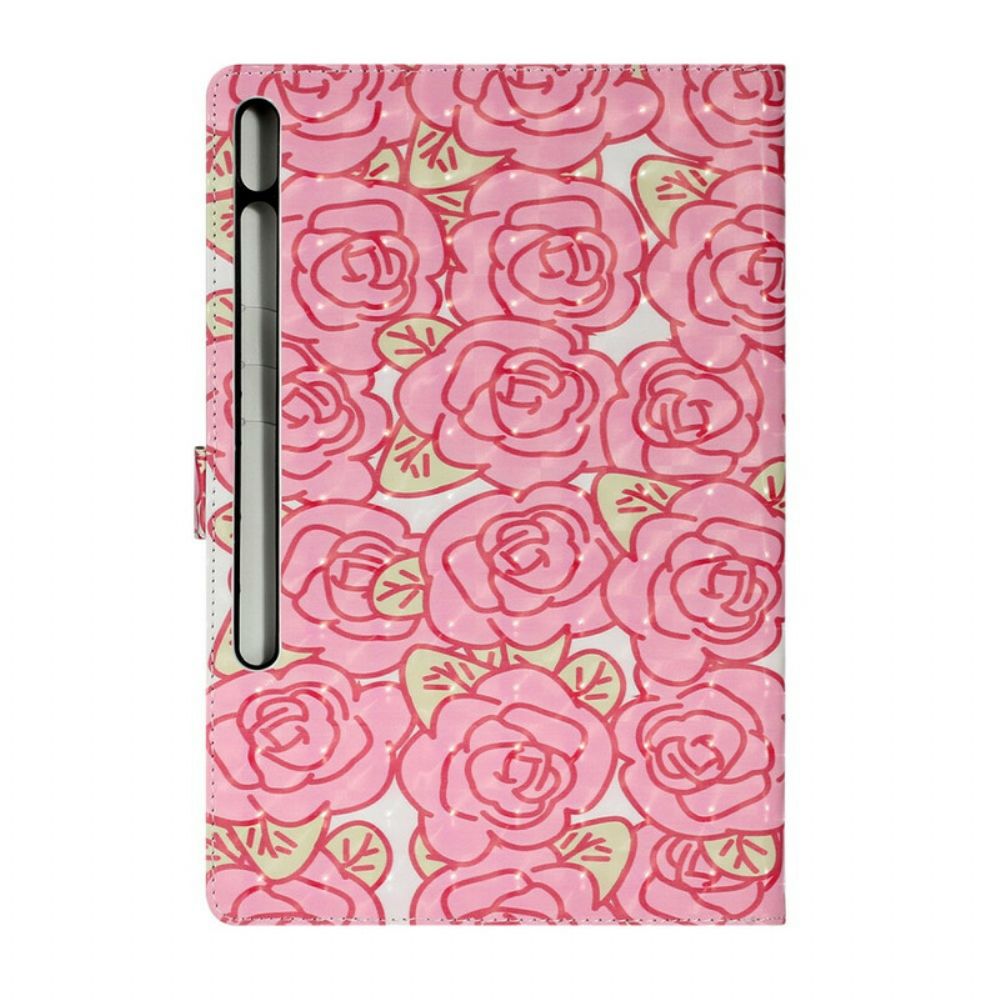 Folio-hoesje voor Samsung Galaxy Tab S7 Plus / Tab S8 Plus Bloemen