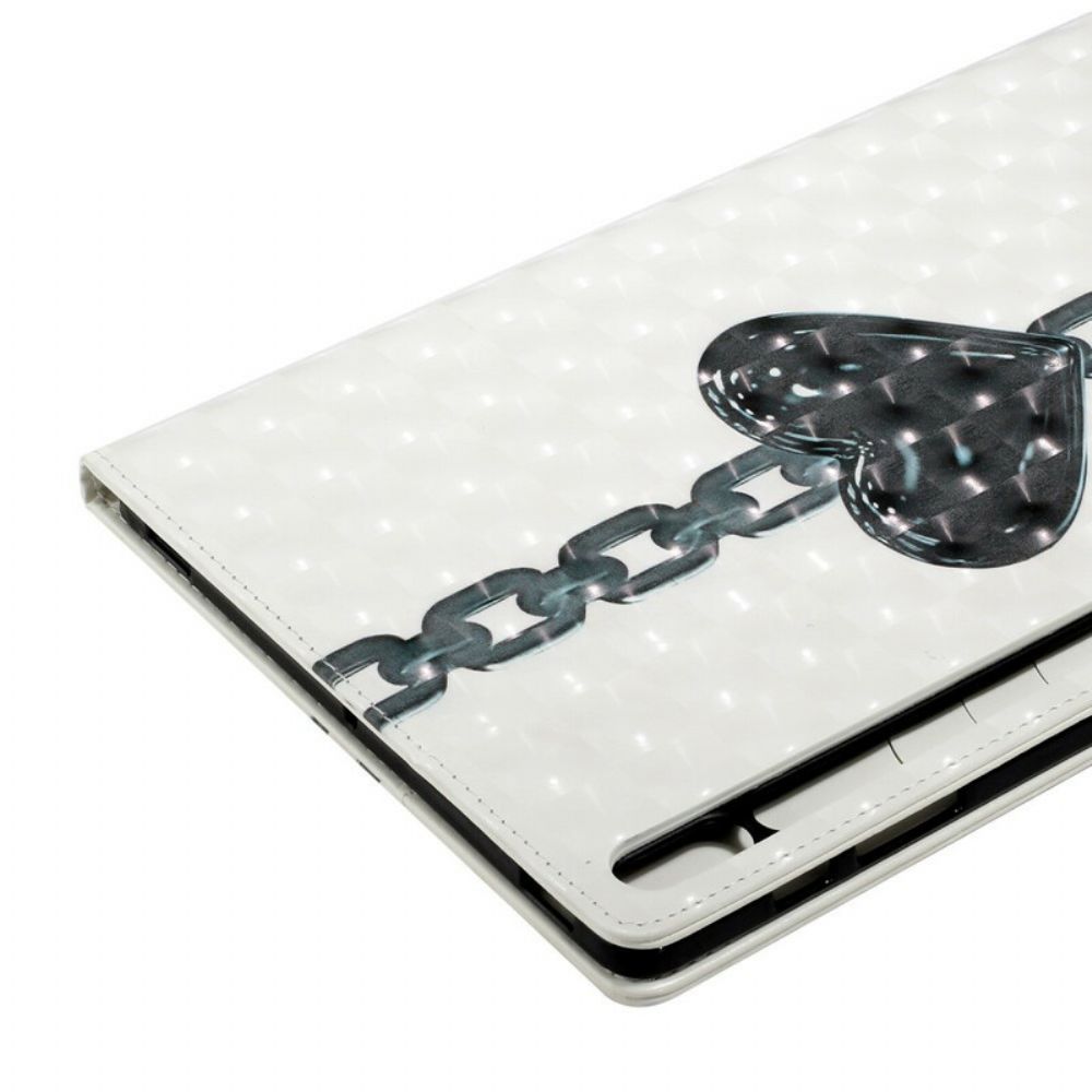 Folio-hoesje voor Samsung Galaxy Tab S7 Plus / Tab S8 Plus Geketend Hart