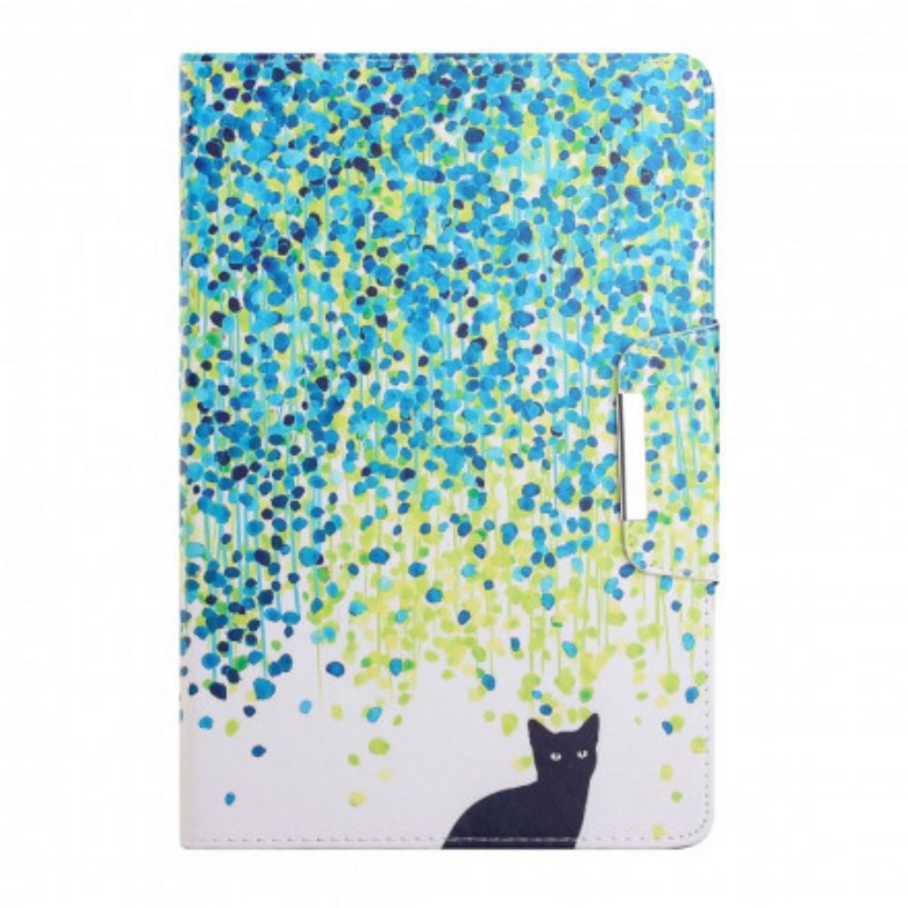 Folio-hoesje voor Samsung Galaxy Tab S7 Plus / Tab S8 Plus Zwarte Kat