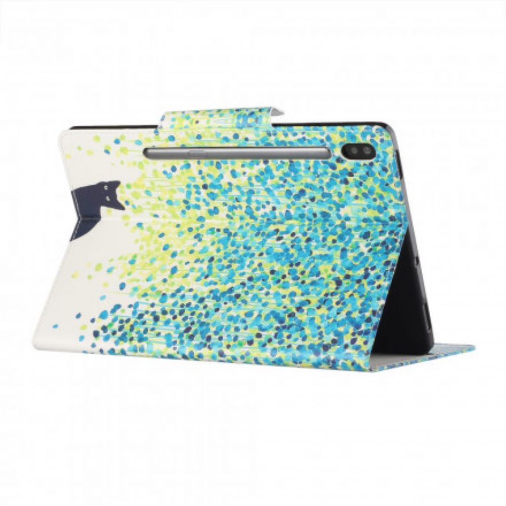 Folio-hoesje voor Samsung Galaxy Tab S7 Plus / Tab S8 Plus Zwarte Kat