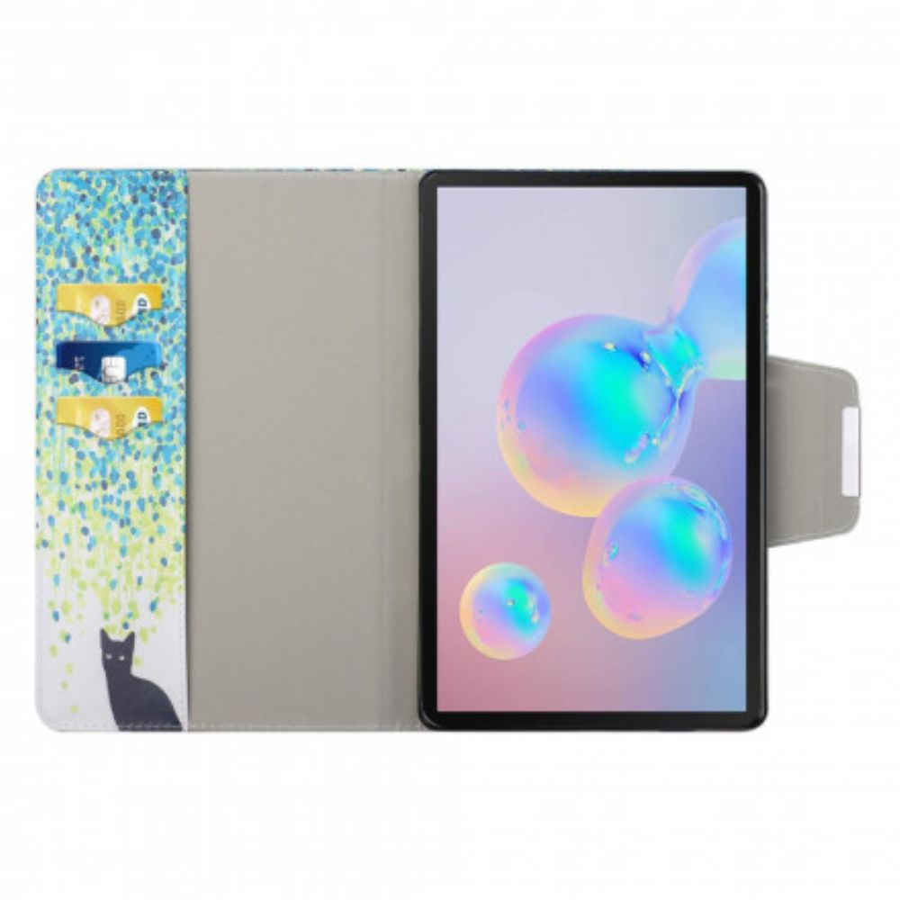 Folio-hoesje voor Samsung Galaxy Tab S7 Plus / Tab S8 Plus Zwarte Kat