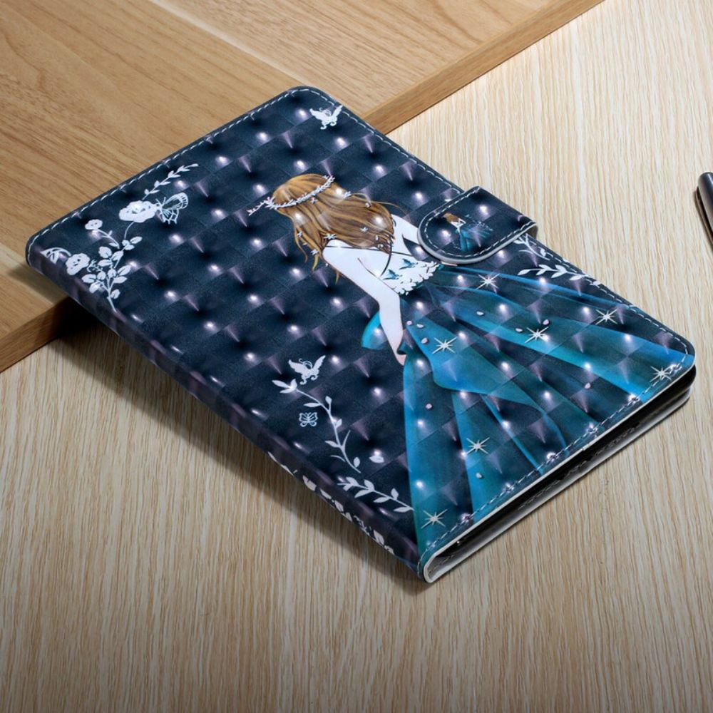 Leren Hoesje voor Samsung Galaxy Tab S7 Plus / Tab S8 Plus Jong Meisje