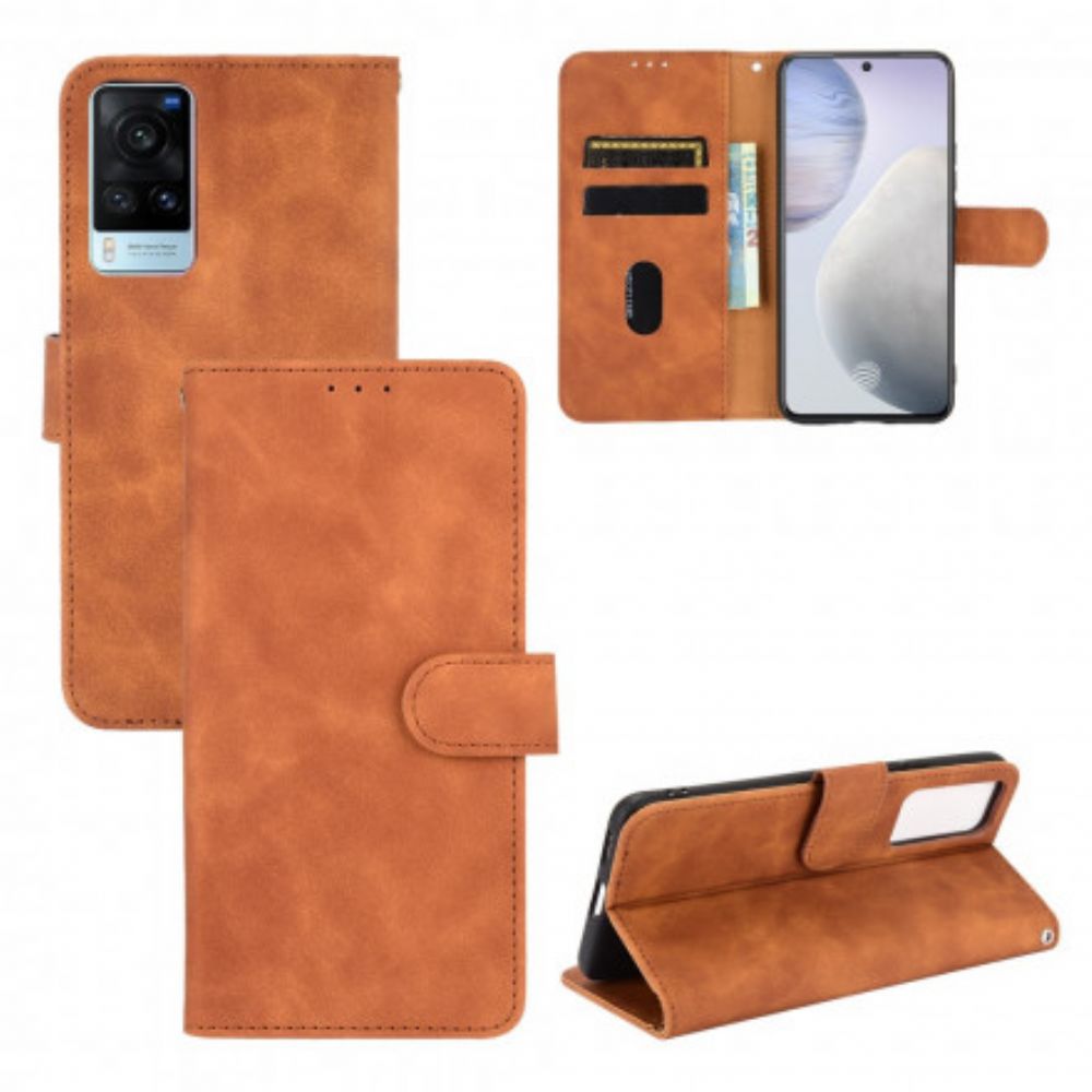 Flip Case voor Vivo X60 Vintage Lederen Stijl