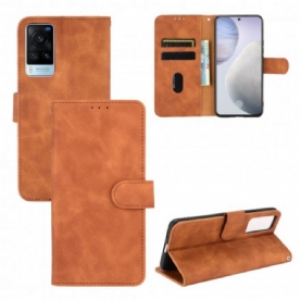 Flip Case voor Vivo X60 Vintage Lederen Stijl