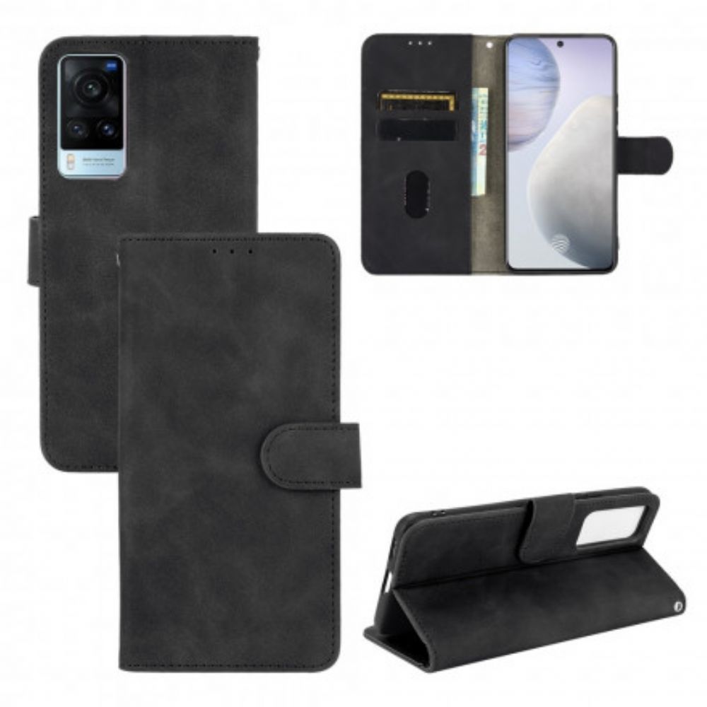 Flip Case voor Vivo X60 Vintage Lederen Stijl